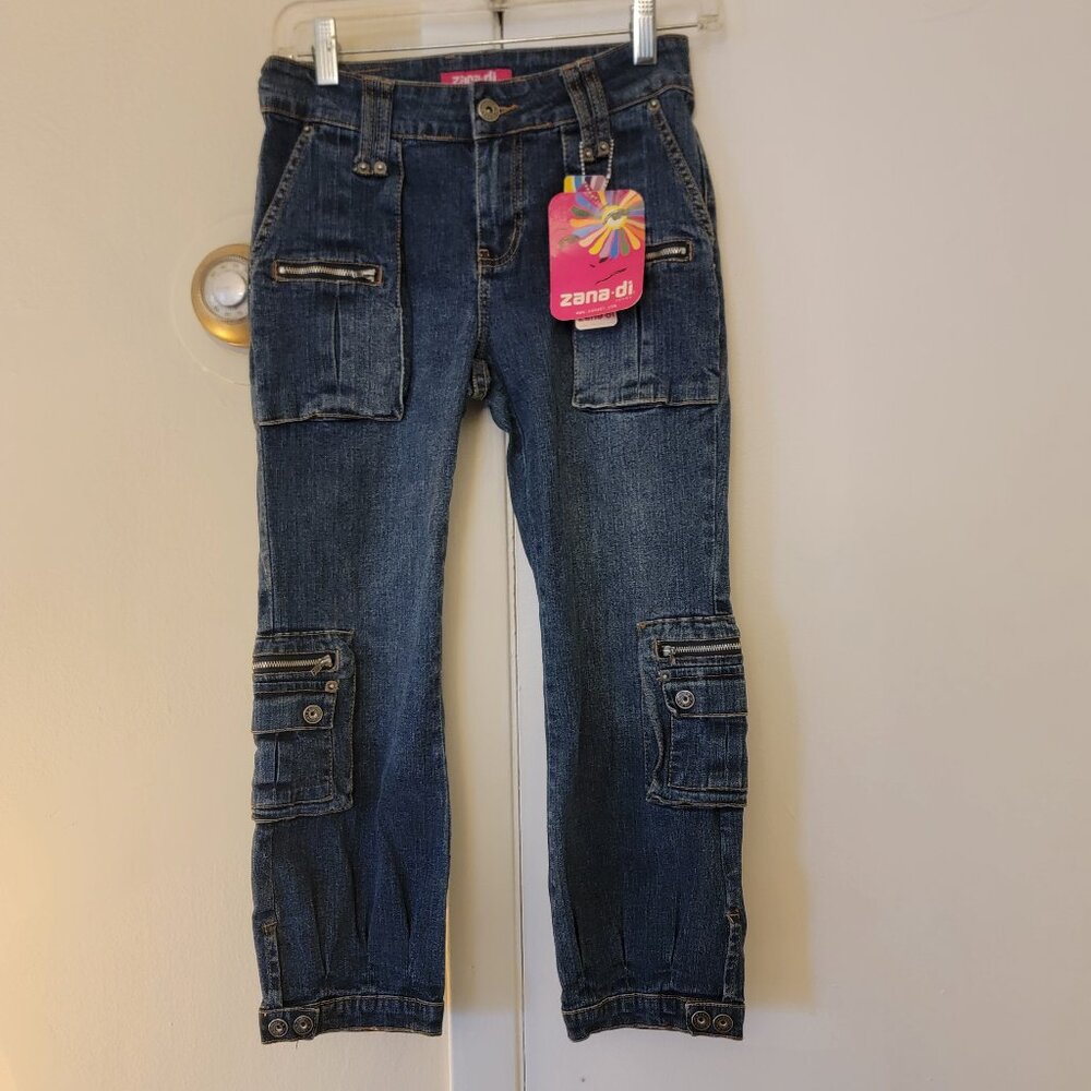 SOLD Zana Di Jeans Utility Crop Stretch 5 Juniors
